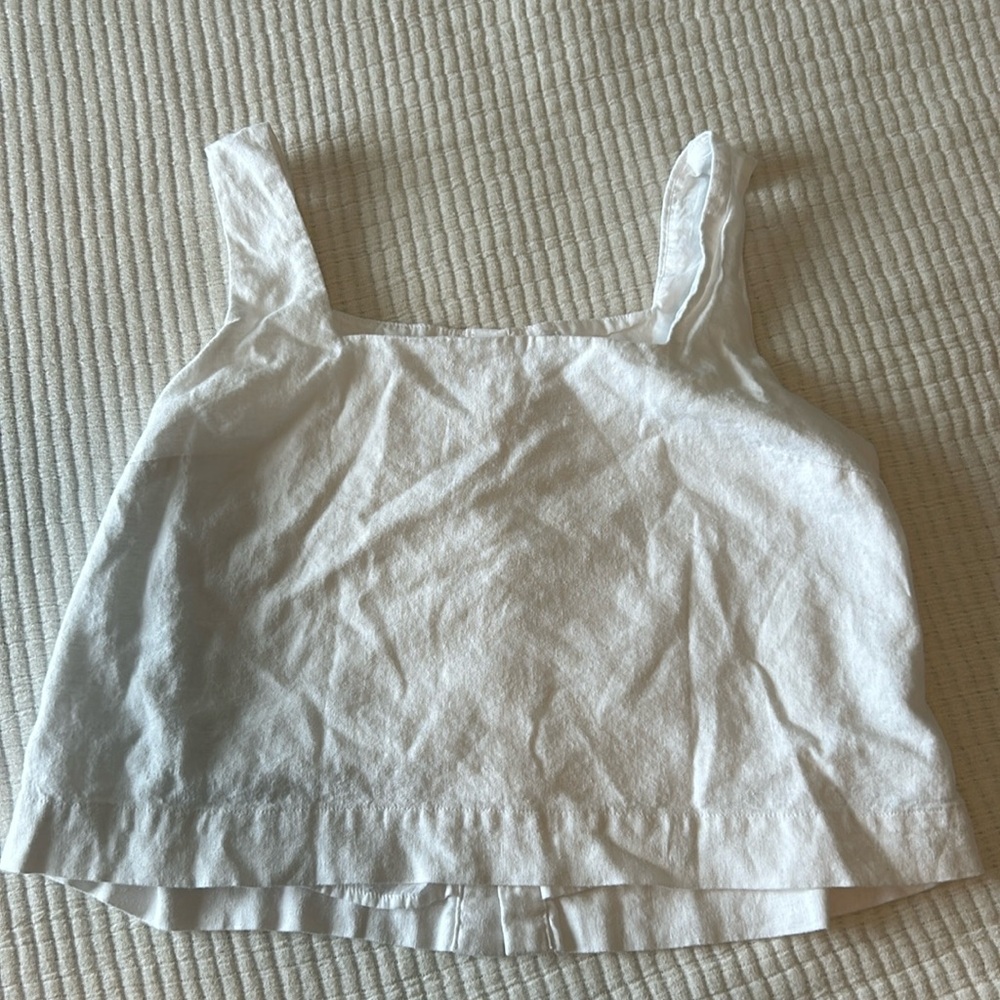 Gap White Linen Tank
